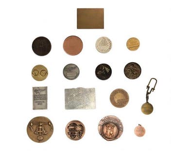 Wereld. 1950/1980, Lotto di 17 medaglie e plaquette, Incl.
