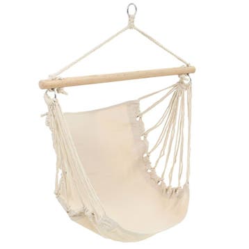 vidaXL Hangstoel creme wit (large), Verzenden, Nieuw