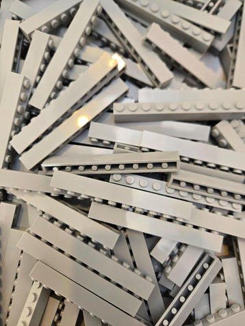 Lego Onderdelen - New Brick 1 x 10 Light Bluish Gray 150pcs, Nieuw