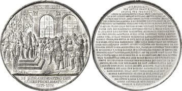 Zinnmedaille 1896 Brandenburg-Pruisen Wilhelm Ii 1888-1918, Verzenden