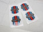 Naafdeksel sticker set wit Lancia Delta Martini (set 4 st.), Verzenden, Nieuw