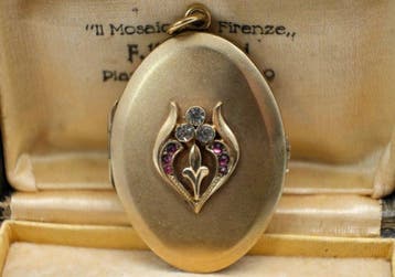 Handmade - Medaillon - 18 karaat Goud gevuld, Geel goud,, Sieraden, Tassen en Uiterlijk, Antieke sieraden