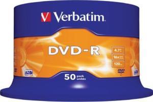 Verbatim | DVD-R | 4.7 GB | Matt Silver | 50 Stuks, Verzenden, Nieuw