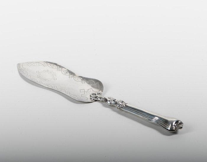 Prachtige antieke volledig massief zilveren taartschep., Antiek en Kunst, Antiek | Goud en Zilver