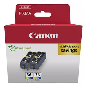 Canon CLI-36 CL twin pack Inktcartridge (origineel), Verzenden, Nieuw, Cartridge, Canon