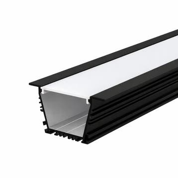 LED Strip Profiel Inbouw | 3 Meter uit één stuk | Zwart | 6, Ophalen of Verzenden, Nieuw