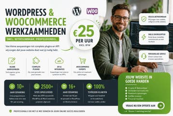 WordPress Hulp Nodig? Snel gefixt voor €25 per uur!, Webdesign
