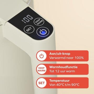 2dekans | KitchenBrothers Waterkoker - 1.7L - Met, Witgoed en Apparatuur, Waterkokers, Ophalen of Verzenden, Zo goed als nieuw