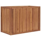 vidaXL Plantenbak verhoogd 100x50x70 cm massief teakhout, Tuin en Terras, 100 cm of meer, Verzenden, Nieuw, 60 cm of meer