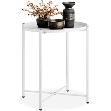 Bijzettafel Chester 45,5x45,5x53cm - wit, Verzenden, Nieuw