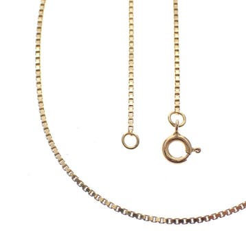 Gouden Venetiaanse schakelketting, Sieraden, Tassen en Uiterlijk, Kettingen, Ophalen of Verzenden, Gebruikt, Goud, Goud