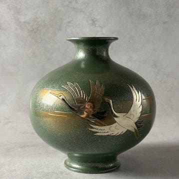 Vaas - Brons - Japan - Takaoka-bronzen vaas (Zonder, Antiek en Kunst