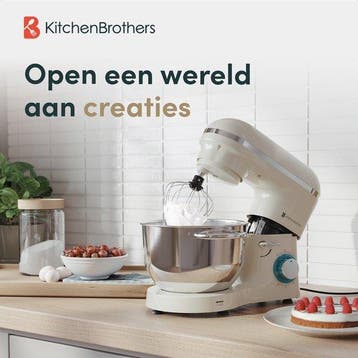 2dekans | KitchenBrothers Keukenmachine & Mixer – 6,2L, Ophalen of Verzenden, Zo goed als nieuw