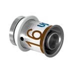 Uponor S-Press Plus perskoppeling Ø16 eindkap, Verzenden, Nieuw