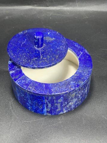 Sieradendoos - Lapis Lazuli - Mozaïek op marmer