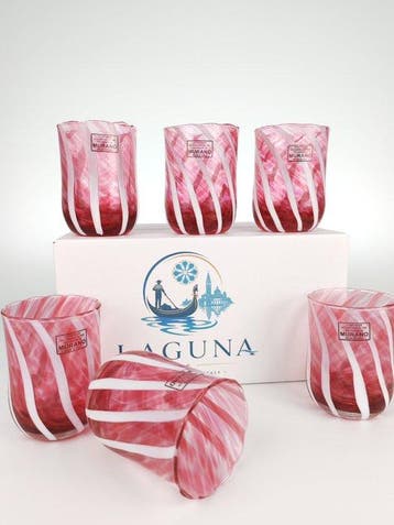LAGUNA - Drinkservies (6) - Muranoglas - 6 GOTI RIGADIN