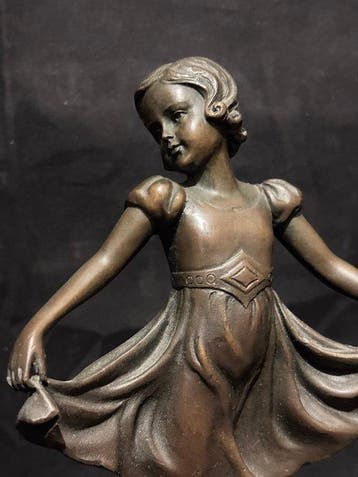 Preijs - sculptuur, Ballerina meisje - 26.3 cm - Brons
