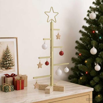 vidaXL Metalen kerstboom KUOPIO 60 cm Staal Goud, Verzenden, Nieuw