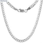 Zilveren ronde gourmet ketting 50 cm 6.5 mm, Sieraden, Tassen en Uiterlijk, Verzenden, Nieuw, Zilver