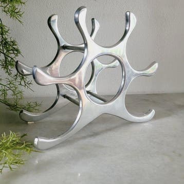 Wijnrek - Michael Noll, Vintage, 5 flessen, 1950 - Aluminium
