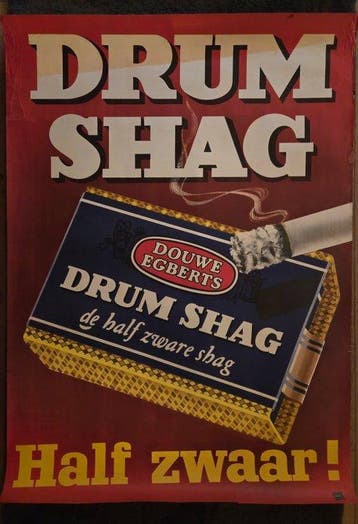 Anonymous - Douwe Egberts - DRUM SHAG - jaren 1950, Antiek en Kunst