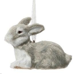 Konijntje Haasje Grijs liggend 7 cm per stuk, Ophalen of Verzenden, Nieuw