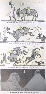 Spotprent over de opkomst van de Wafd-partij in Egypte, Verzenden