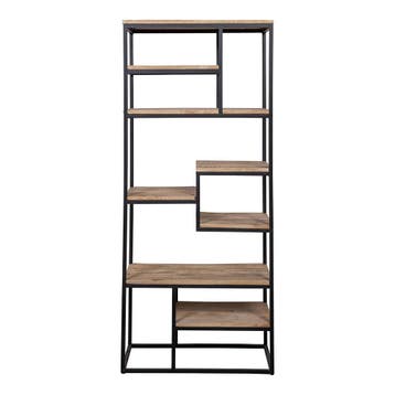 Vakkenkast Mangohout Bowi 80 cm, Huis en Inrichting, Kasten | Boekenkasten, Verzenden, Nieuw, Overige houtsoorten, Industriële meubels
