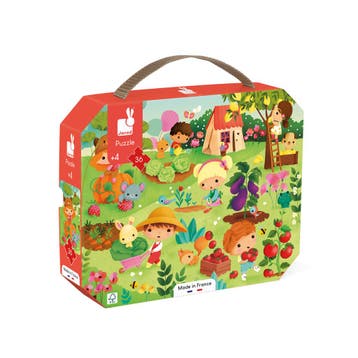 Janod puzzel Tuin - kinderpuzzel in van €20,99 voor €10,50, Ophalen of Verzenden, Nieuw