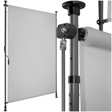 Zonnescherm Taija met handslinger - 100 x 310 cm, lichtgrijs, Verzenden, Nieuw