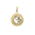 Gouden sterrenbeeld hanger; Waterman (Hanger of bedel), Ophalen of Verzenden, Gebruikt, Goud, Overige merken