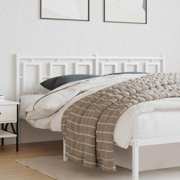 vidaXL Vervangend hoofdbord 180 cm metaal wit, Verzenden, Nieuw, Wit, Metaal