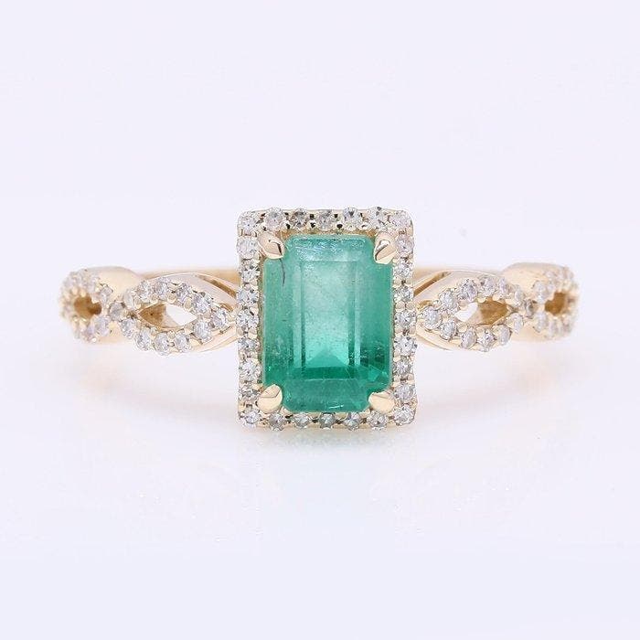 Zonder minimumprijs - Ring - 14 karaat Geel goud - 1.52ct., Sieraden, Tassen en Uiterlijk, Ringen