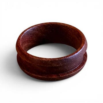 Houten asring / haarring vol herinneringen, Nieuw, Dame of Heer