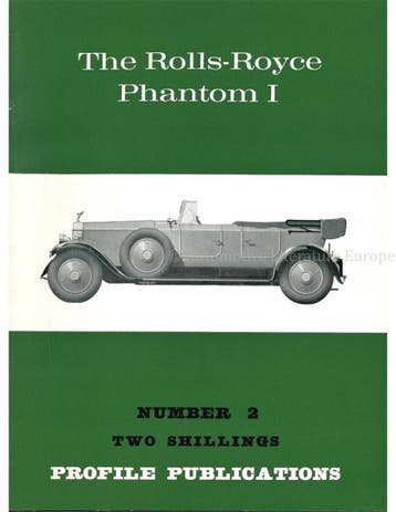 THE ROLLS-ROYCE PHANTOM I (PROFILE PUBLICATIONS 02), Nieuw, Author