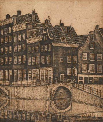 Sal Meijer (1877-1965) - Keizersgracht, hoek Reguliersgracht