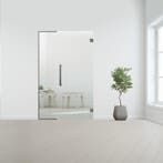 Glazen binnendeur met zijlicht zonder kozijn RVS beslag-Blan, Ophalen of Verzenden, Nieuw