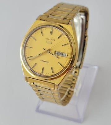 Seiko - Vintage Seiko 5 Automatic 7009-3140 Gold Tone Mens