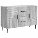 vidaXL Dressoir met lade Grijs sonoma 89 x 34,5 x 60 cm, Verzenden, Nieuw, Overige houtsoorten, Minder dan 50 cm