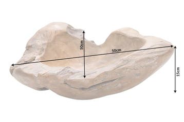 Massieve schaal NATURE ROOT 50cm natuurlijk teakwortelhout -, Ophalen of Verzenden, Nieuw