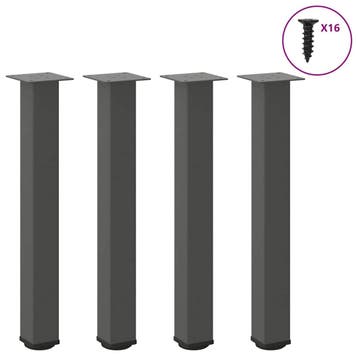 vidaXL Console tafelpoten 4 st 72-74 cm staal antraciet, Verzenden, Nieuw