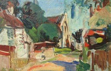 André Planson (1898-1981) - Rue dun village en Bretagne, Antiek en Kunst