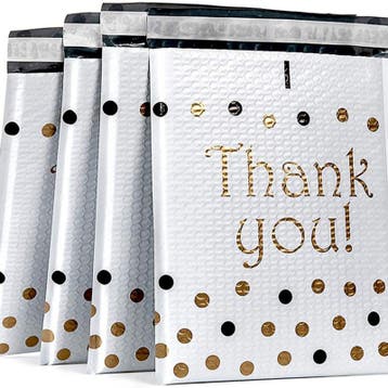 1 x Thank you luchtkussen envelop maat 24 x 29cm wit, Ophalen of Verzenden, Nieuw