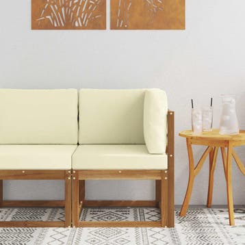 vidaXL Buiten Hoek Sofa Massief Acaciahout, Verzenden, Nieuw