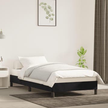 vidaXL Bedframe fluweel zwart 90x190 cm, Huis en Inrichting, 90 cm, Eenpersoons, Verzenden, Zwart