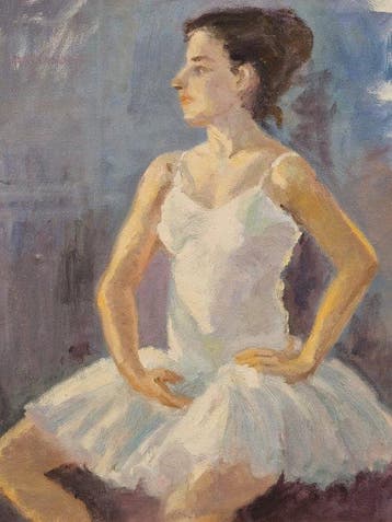 Escuela Impresionista Europea (XX) - Bailarina en Azul