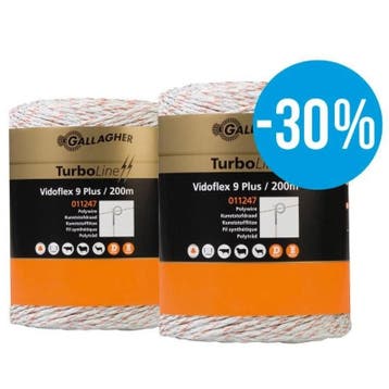 Gallagher Vidoflex 9 duopack wit 2x200m, Tuin en Terras, Gaas en Draad, Ophalen of Verzenden, Nieuw