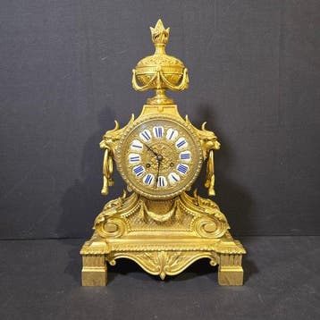 Tafelklok Lodewijk XVI-stijl - Verguld brons - 1850-1900 -, Antiek en Kunst