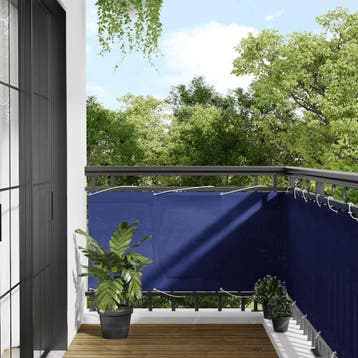 vidaXL Balkonscherm 75x700 cm 100% oxford polyester blauw, Verzenden, Nieuw