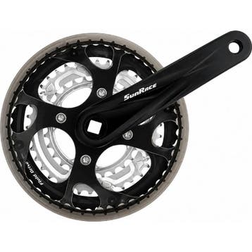 Sunrace Crankstel - Drievoudige Kettingbladen - Aluminium..., Ophalen of Verzenden, Nieuw, Crankstel of Pedalen